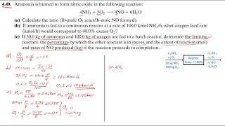 Pb 440 Limiting and Excess Reactants  Production of Nitric Oxide Arabic [upl. by Kamal]