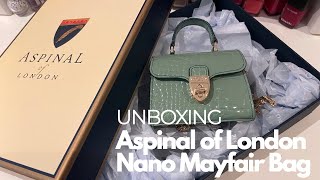 Aspinal of London Nano Mayfair Bag UNBOXING [upl. by Oicangi336]