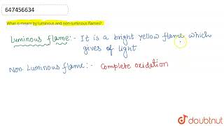 What is meant by luminous and nonluminous flames  CLASS 8  Combustion and Flame  CHEMISTRY [upl. by Hseyaj330]