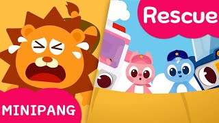 Learn colors with Miniforce  Minipang Rescue  Saving Animals in Pits  MiniPang TV 2D Play [upl. by Notaek]