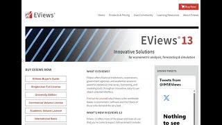 Download EVIEWS statistical software 1 Year Free License [upl. by Aspia431]