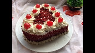 রেড ভেলভেট কেক  চুলায় তৈরি ॥ Red Velvet Cake Recipe ॥ How To Make Red Velvet Cake [upl. by Hamachi]