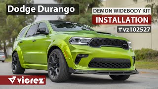 Vicrez Demon Widebody Kit vz102527  Dodge Durango Hellcat INSTALLATION [upl. by Sualocin]