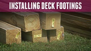 How to Install Deck Footings  DIY Network [upl. by Tobin944]