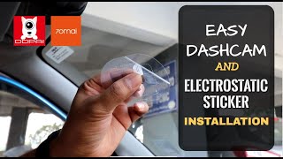 Dashcam amp Electrostatic Sticker Installation  Hindi [upl. by Evol]