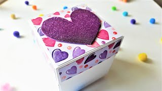 How to make Beautiful Explosion Box for BIRTHDAY  MINI Explosion Box  Tutorial [upl. by Rolyab817]