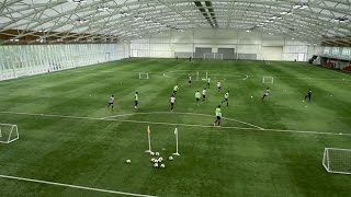 How to overrun the opposition  Soccer training drill  Nike Academy [upl. by Ecyar]