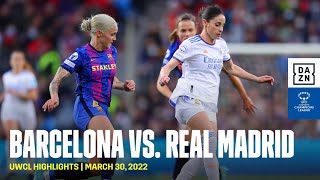 HIGHLIGHTS  Barcelona vs Real Madrid  UEFA Womens Champions League 20212022 Español [upl. by Ysset]