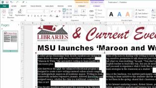 Creating Newsletters in Microsoft Publisher [upl. by Hartzell]