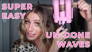 EASY WAVES  SHORT BEACHY HAIR TUTORIAL WITH HAIR WAVER [upl. by Tamah]