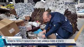 20241108 PRATO  VENDITA TESSUTI SEQUESTRATI GDF 640MILA EURO A STATO [upl. by Anicnarf918]