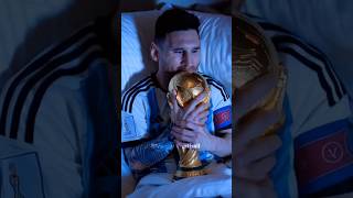 Messi sleeps and dreams that his cup has become Mbappe messi mbappe football [upl. by Serolod383]