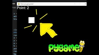 Simple click rect get points Game using pygame [upl. by Angele]