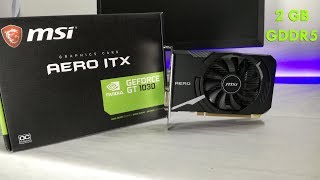 Unboxing GT 1030 MSI AERO ITX 2GB GDDR5 [upl. by Elyac]