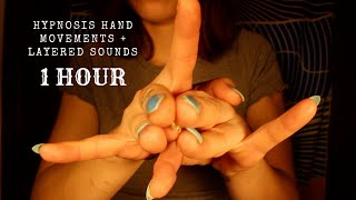 ASMR Hypnosis Hand Movements 1 HOUR with Relaxing Layered Sounds💙✨ [upl. by Bledsoe682]