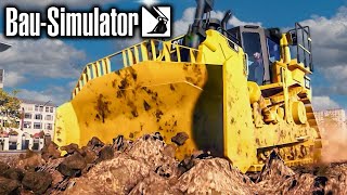 Bau Simulator 01  SPIELPLATZ für das WOHNGEBIET Planierraupe verladen  Construction Simulator 22 [upl. by Jairia565]