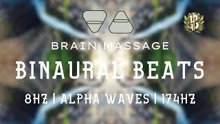 Binaural Beats  8Hz  Alpha Waves  Brain Massage [upl. by Cherilynn311]