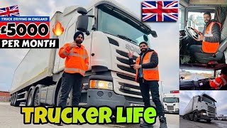 A Day in the Life of a Truck Driver in UK 🇬🇧  Monthly Income  Revealed  Truck Driver Jobs in UK [upl. by Nwavahs]