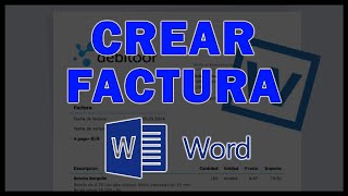 ➡️ Cómo crear una FACTURA en WORD ✅ FÁCIL  Plantilla Factura Microsoft Word 2024 [upl. by Vanny]