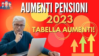 AUMENTO PENSIONI 2023 TUTTI GLI INCREMENTI PREVISTITABELLA INPS [upl. by Relyuhcs]