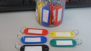 Plastic Key ID Label Tags with Split Ring 402380 [upl. by Archle]