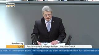 23032012  Vereidigung und Rede von Bundespräsident Joachim Gauck [upl. by Derry]