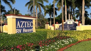 Aztec RV Resort Fort Lauderdale Florida Luxury Class A Motorcoach Resort Tour [upl. by Lebezej]