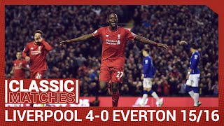 Premier League Classic Liverpool 40 Everton  Reds run riot in Merseyside derby [upl. by Kciregor]