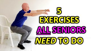 5 Essential Exercises For Seniors Over 60 [upl. by Neetsirk]