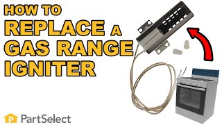 RangeOven Troubleshooting  How To Replace an Oven Igniter in a Gas Range  PartSelectcom [upl. by Adine]