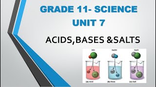 Acids  Bases amp Salts  unit 07  grade 11 science [upl. by Suirauqram]