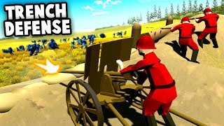 EPIC Trench Defense vs BANZAI Charge Ravenfield Best Custom Map [upl. by Knighton]