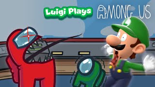 Luigi Plays AMONG USSS [upl. by Adile328]