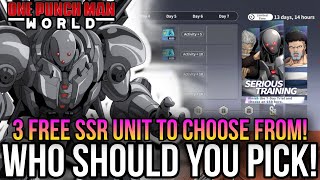 One Punch Man World  Which Free SSR Should You Pick Must Have Unit [upl. by Anaib]