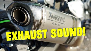 2020 Kawasaki Z900 Akrapovic exhaust sound [upl. by Mariya]