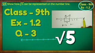 Class  9th Ex  12 Q 3  NUMBER SYSTEM  CBSE NCERT show root 5 on number line [upl. by Anaitat]