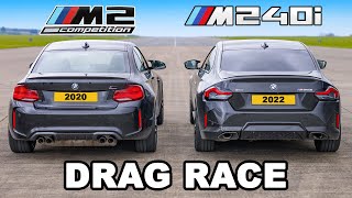 BMW M240i v BMW M2 DRAG RACE [upl. by Adnak667]