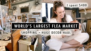 I spent 400 at the World’s LARGEST FLEA MARKET Shopping  HUGE Decor Haul  Canton TX [upl. by Nnodnarb]