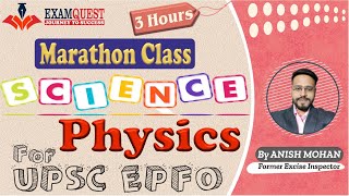 Marathon Class  General Science for UPSC EPFO  Complete Physics [upl. by Arbed]