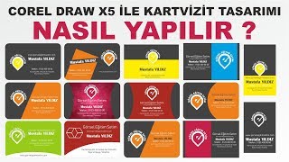 Corel Draw X5 ile Kartvizit Tasarımı  HEDİYELİ VİDEO [upl. by Katina]