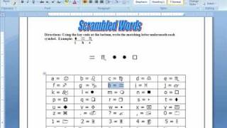 Scrambled Words Microsoft Word Game [upl. by Emirac181]