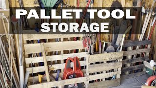 Pallet Tool Organizer in the garage [upl. by Armand]