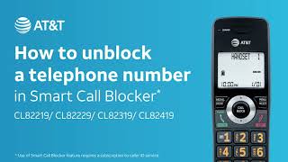 Unblock a telephone number in Smart Call Blocker on ATampT CL Series DECT 60 cordless telephone [upl. by Mara]