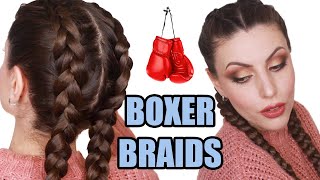 Come fare le Boxer Braids o trecce attaccate alla testa IN RILIEVO [upl. by Annoyek574]