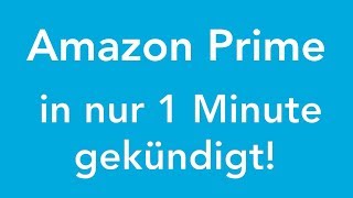 Amazon Prime online kündigen bis 2019  in genau 1 Minute erledigt [upl. by Leahci288]