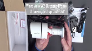 Wansview W2 1080p Outdoor IPcam  Unboxing setup and review [upl. by Odnamra44]