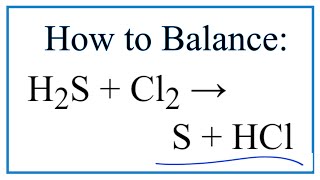 How to balance H2Cl2HClchemical equation H2Cl2HClH2Cl2HCl balanced equation [upl. by Clellan]