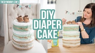 How to Make a Diaper Cake  Step By Step Tutorial [upl. by Joellyn871]