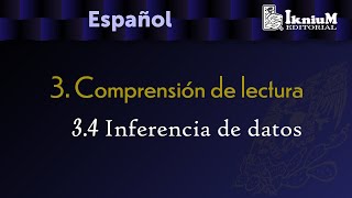 Tema 3 Comprensión de lectura 34 Inferencia de datos Licenciatura [upl. by Eniar405]