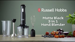 Russell Hobbs Desire Matte Black 3 in 1 Hand Blender [upl. by Nivi845]